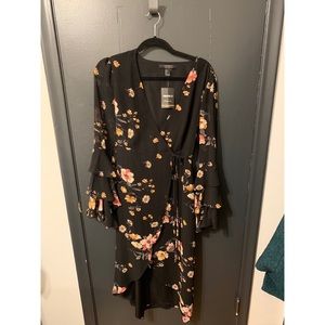 Forever 21 floral wrap dress
